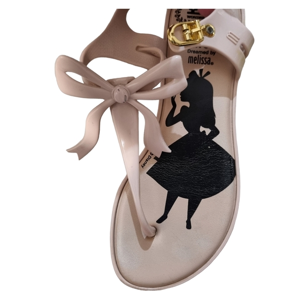 Melissa Shoes - MELISSA "Alice in Wonderland" Pale Pink Sandals, Size 35